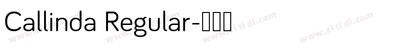Callinda Regular字体转换